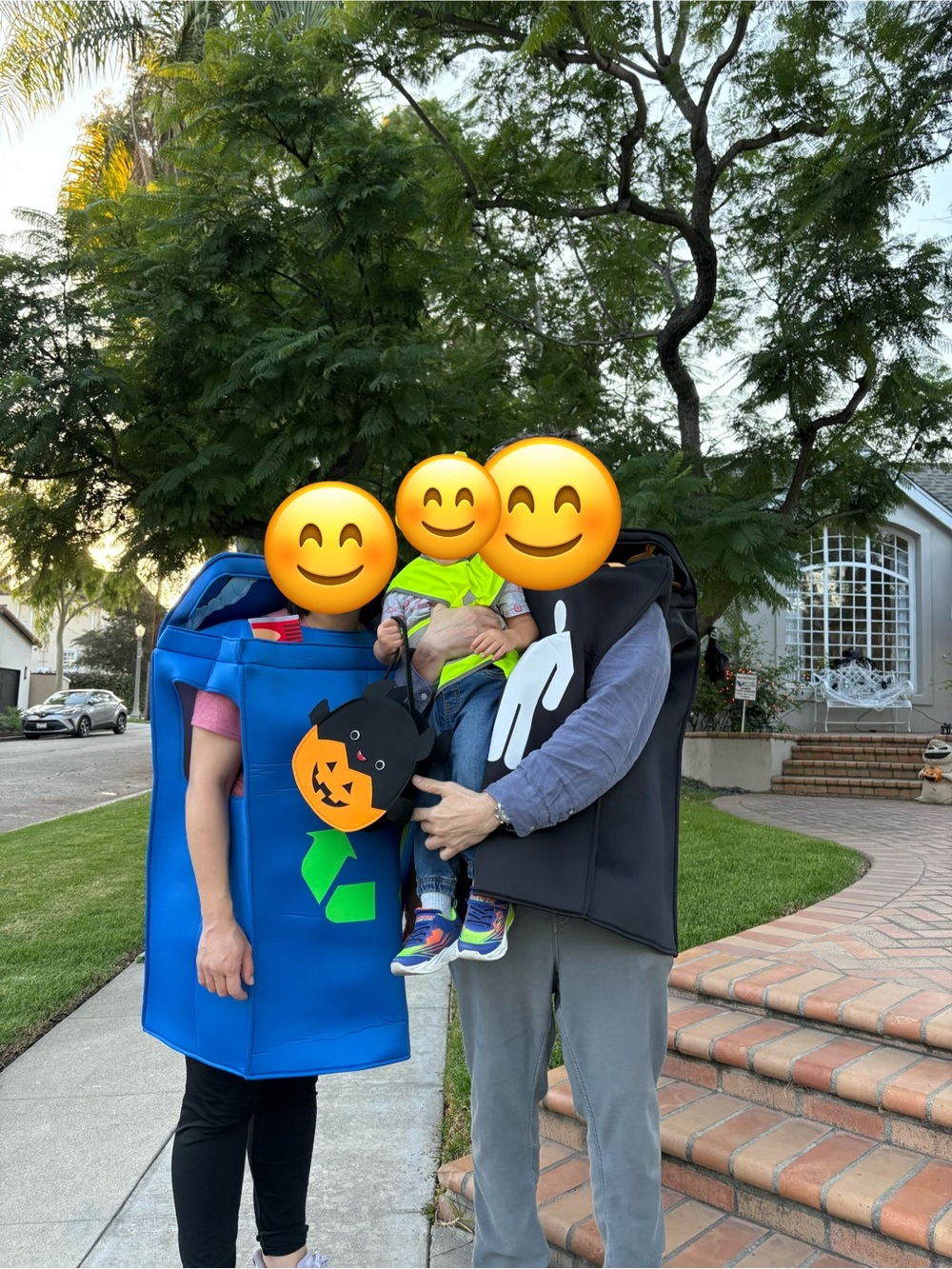 Recycling & Trash Bin adult couples costume